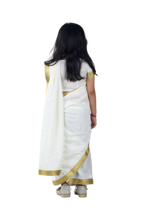 BookMyCostume Kerala Indian State Saree Onam Fancy Dress Costume for Girls and Females